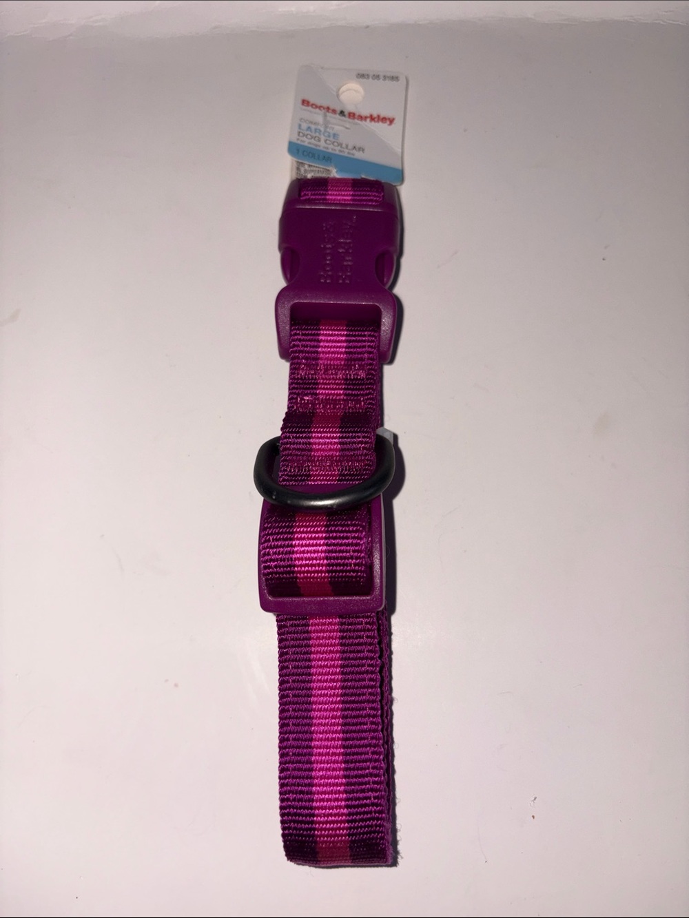 Boots & Barkley Magenta and Dark Purple Striped Dog Collar